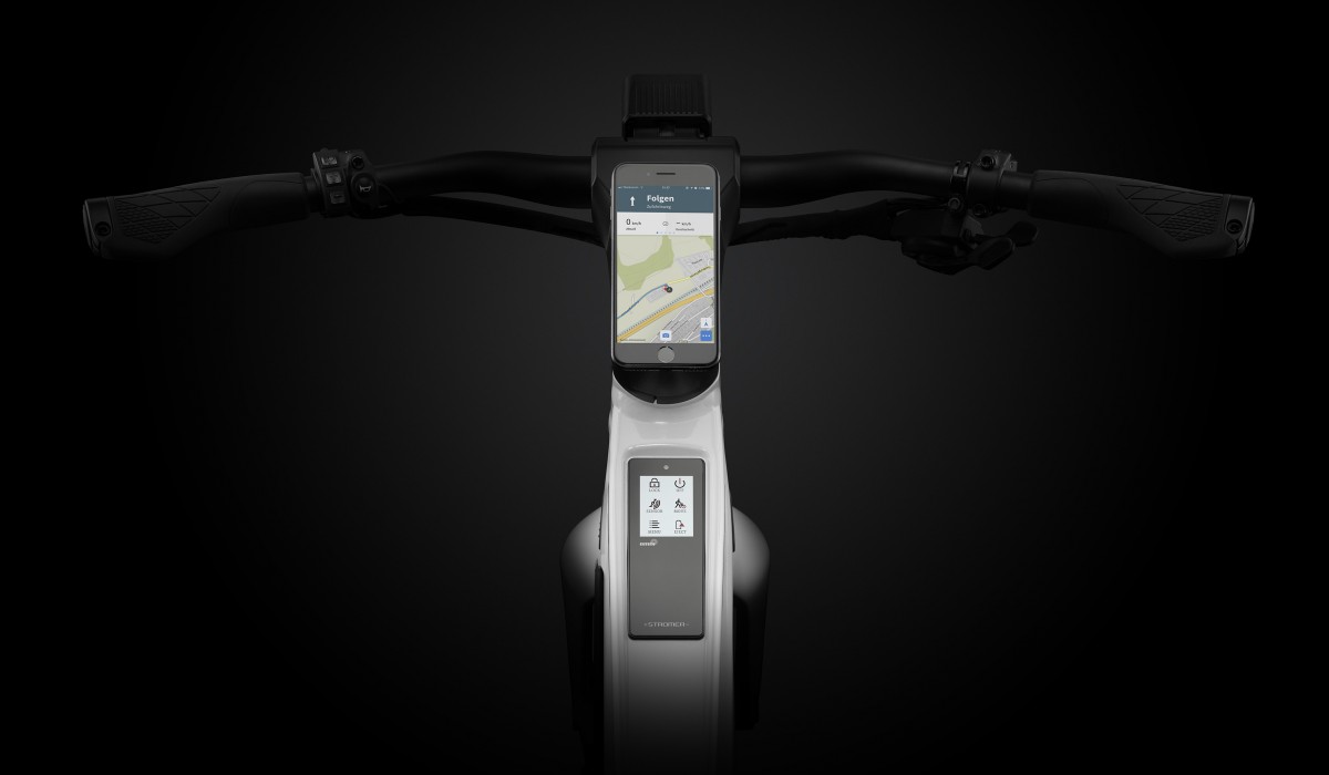 Le vélo électrique Stromer ST3 Pinion avec la technologie de téléphonie mobile.